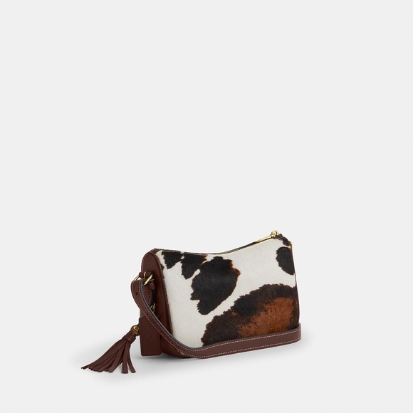 Authentic Coach Kailey Shoulder Bag With Cow Print And Tassel - Picture 3 of 6